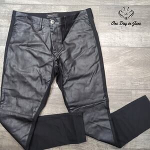 Banana Republic Faux Leather Front Jeans Size 6